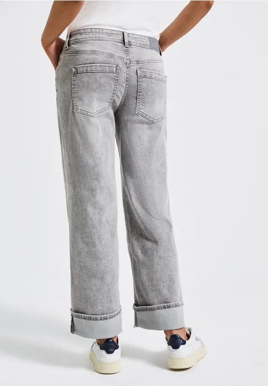 Straight Leg Jeans light ice grey washed