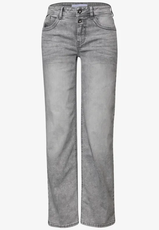 Straight Leg Jeans light ice grey washed