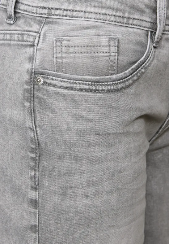Straight Leg Jeans light ice grey washed