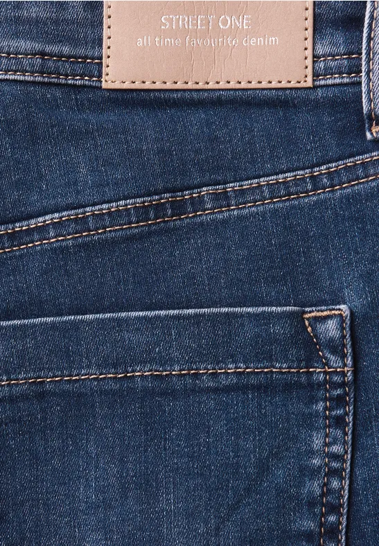 Wide Leg Jeans mid blue soft washed