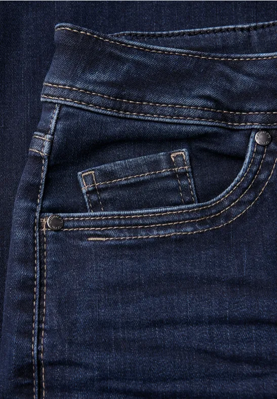 Wide Leg Jeans deep indigo soft washed