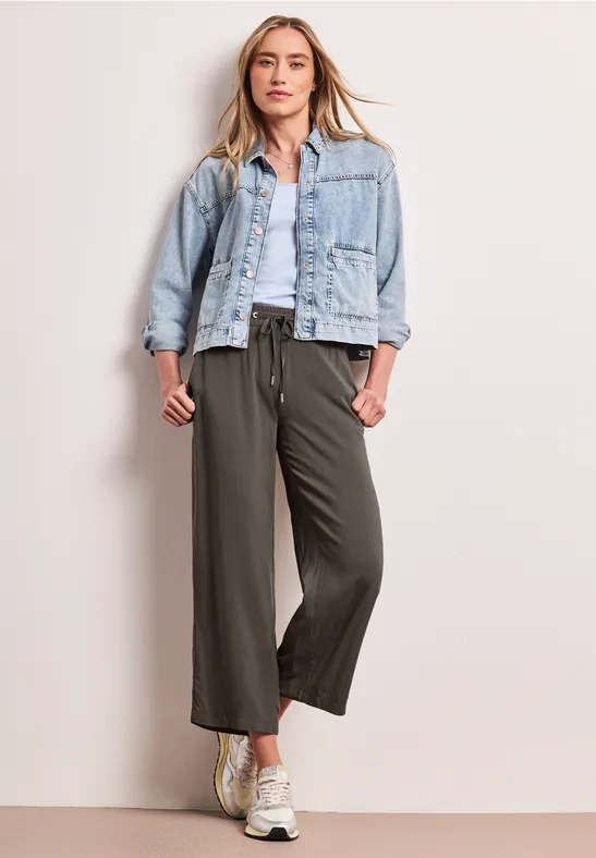 Broeken met wijde pijpen nomad brown