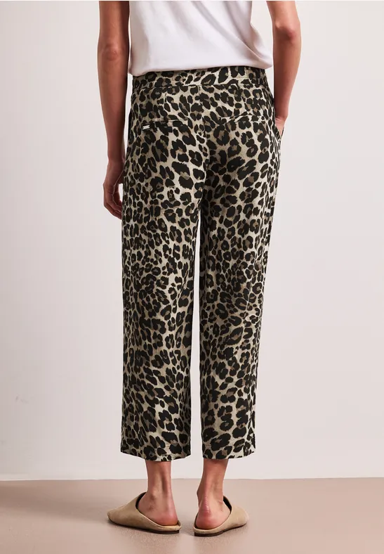 Pantalon Wide Legs à motifs Black