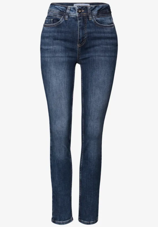 Slim Fit Jeans Dark Blue Random