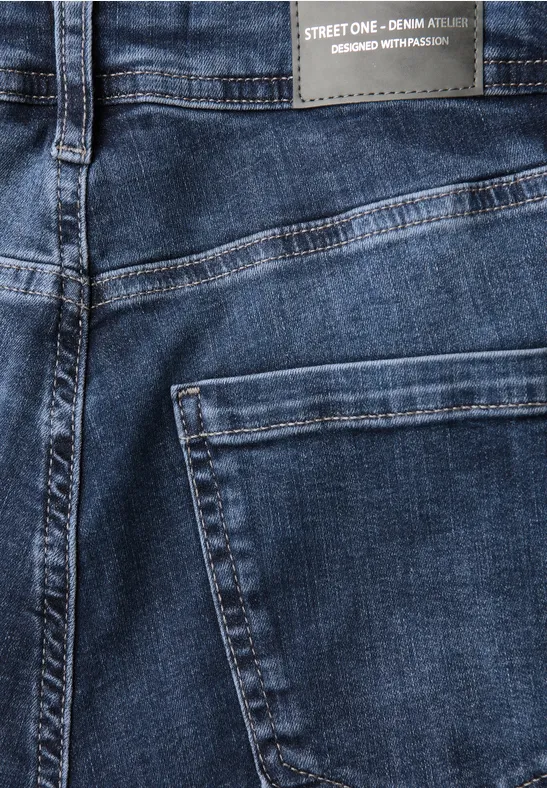Slim Fit Jeans Dark Blue Random