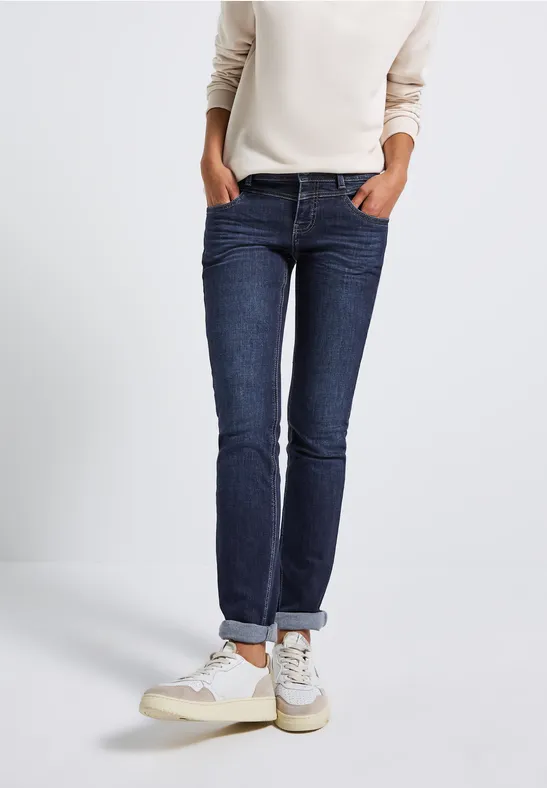 Low Waist Jeans deep indigo soft washed