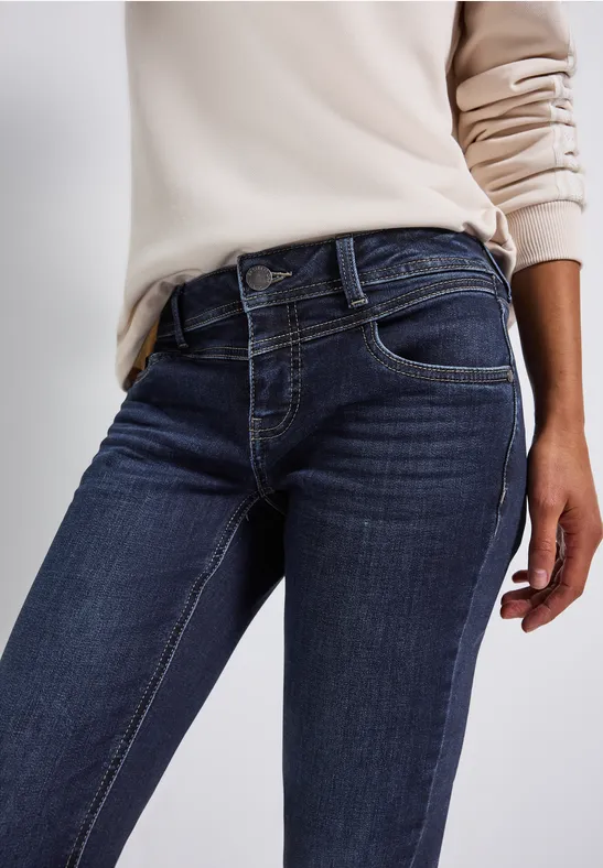 Low Waist Jeans deep indigo soft washed