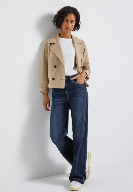 Wide Leg Jeans deep indigo soft washed