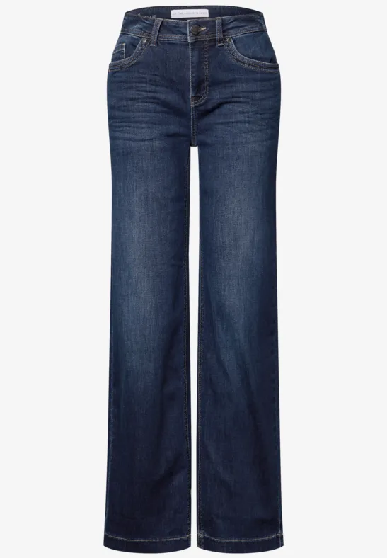 Wide Leg Jeans deep indigo soft washed