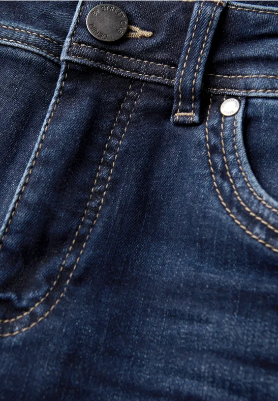 Wide Leg Jeans deep indigo soft washed
