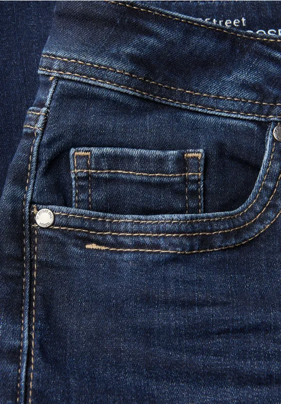 Wide Leg Jeans deep indigo soft washed