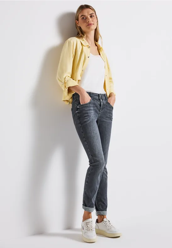 Casual Fit Jeans dark steel grey washed