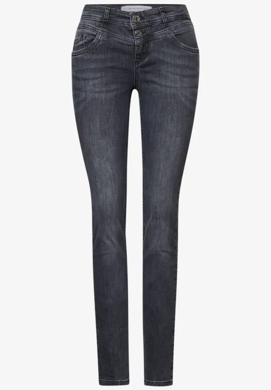 Casual Fit Jeans dark steel grey washed