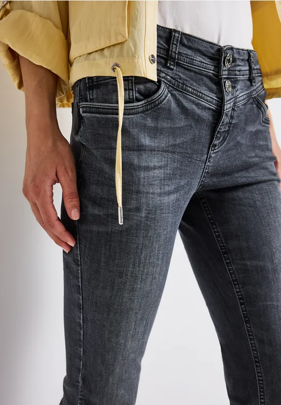 Casual Fit Jeans dark steel grey washed