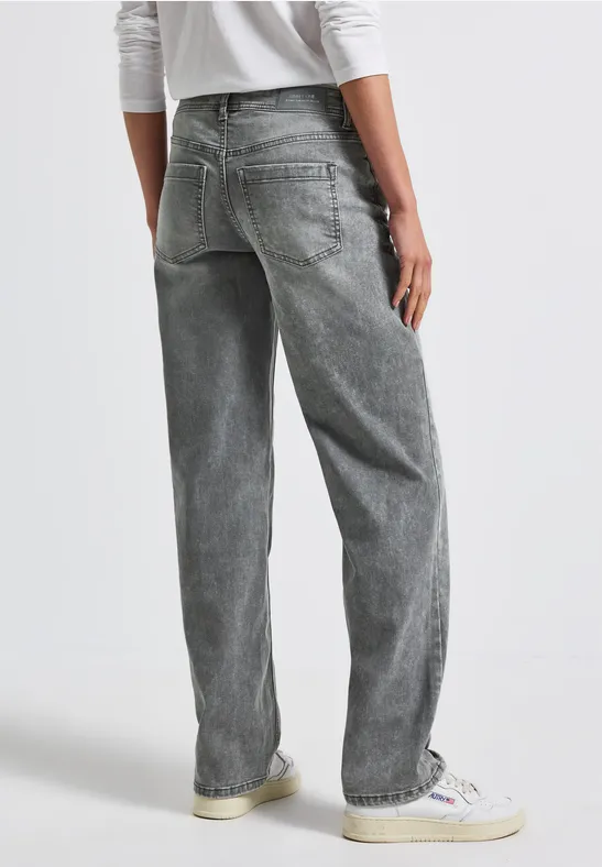 Straight Leg Jeans light grey random washed