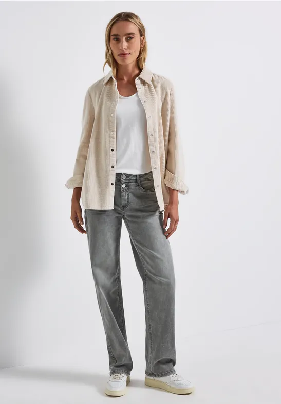 Straight Leg Jeans light grey random washed