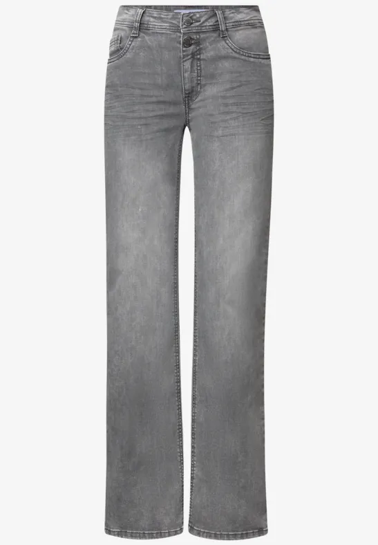 Straight Leg Jeans light grey random washed