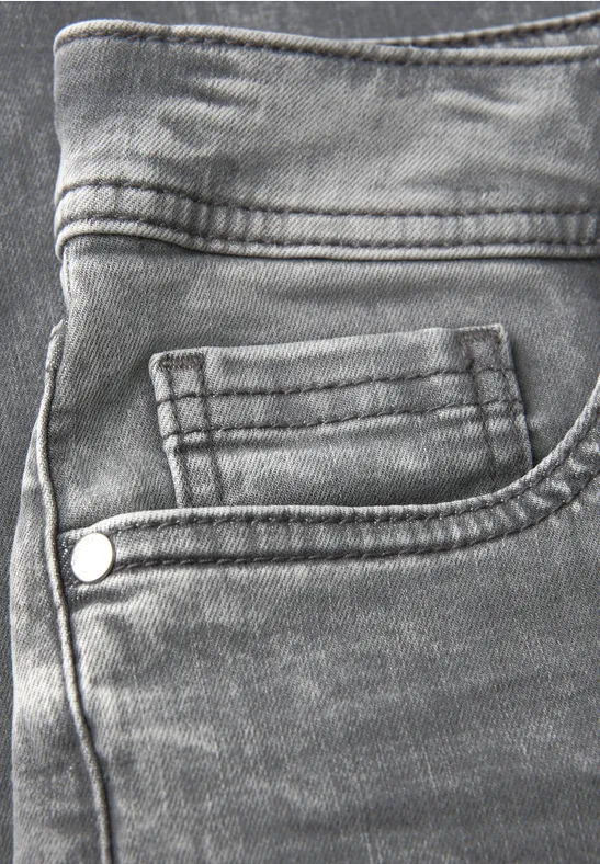Straight Leg Jeans light grey random washed