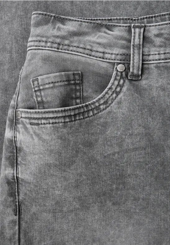 Wide Leg Jeans light grey random washed