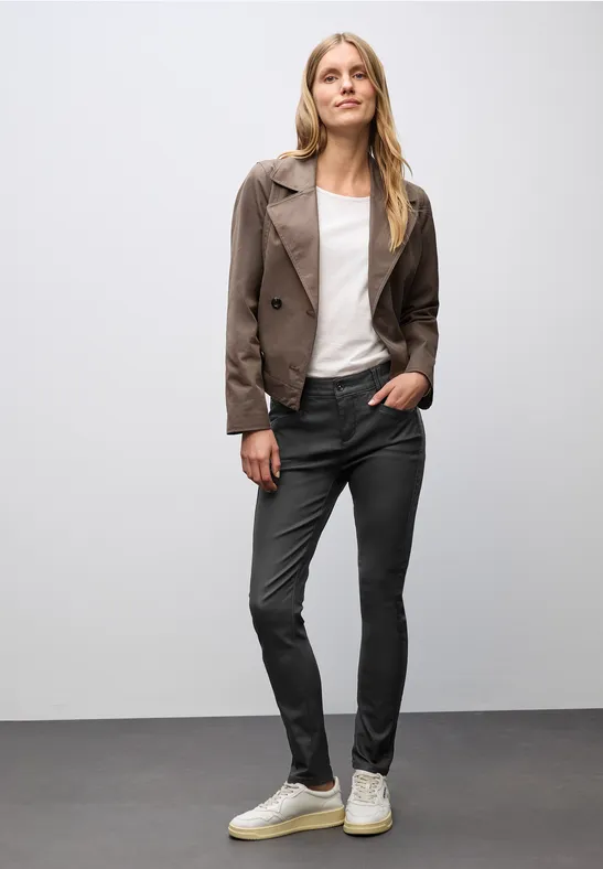 Slim Fit Coated Hose Black