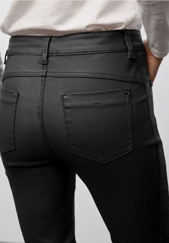 Slim Fit Coated Hose Black