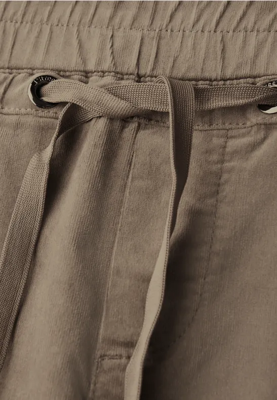 Pantalon en velours côtelé délavé bark brown
