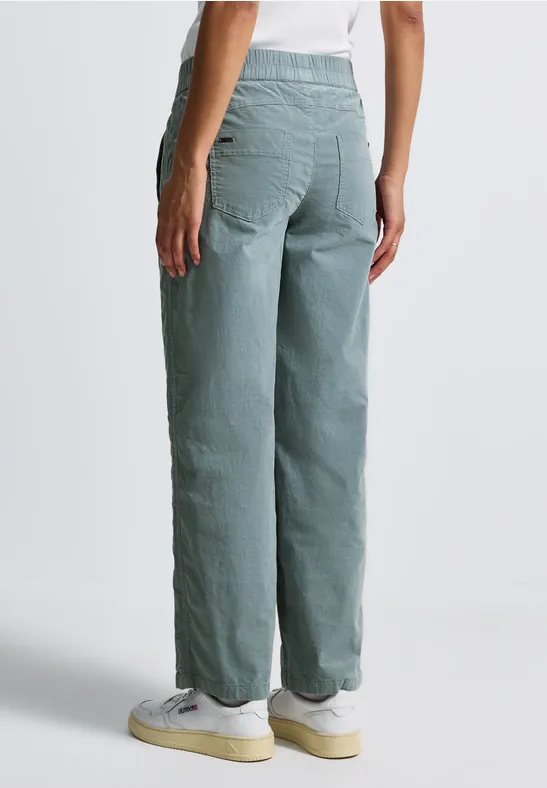 Washed Look Cordhose washed blue
