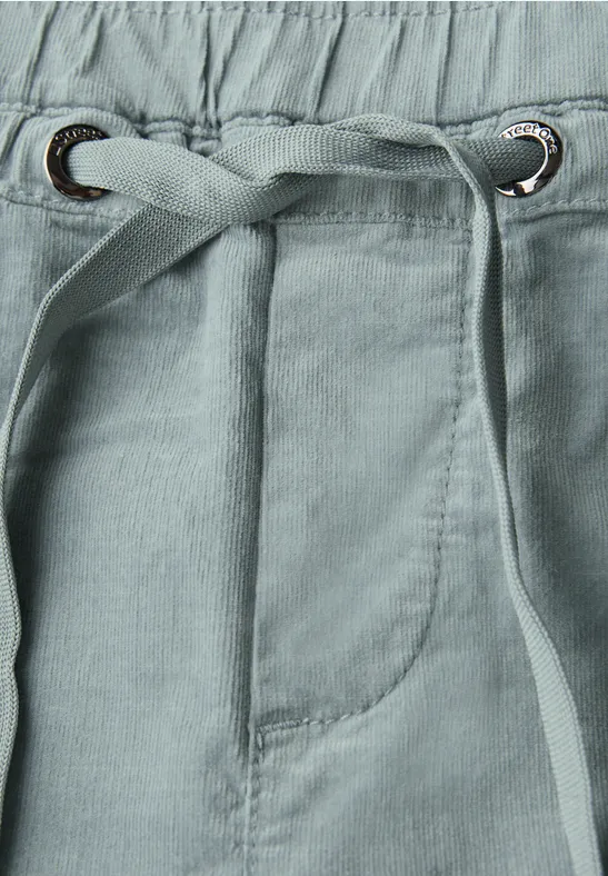 Washed Look Cordhose washed blue