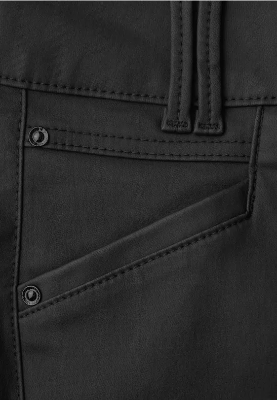 Slim Fit Coated Hose Black