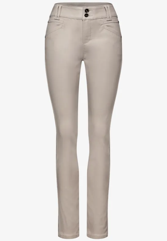 Slim Fit Coated Hose dark moonstone sand