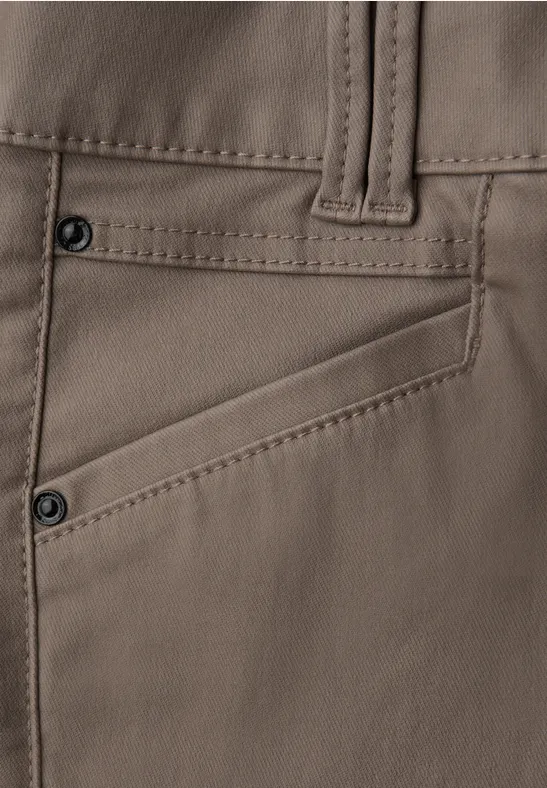 Slim Fit Coated Hose silk brown