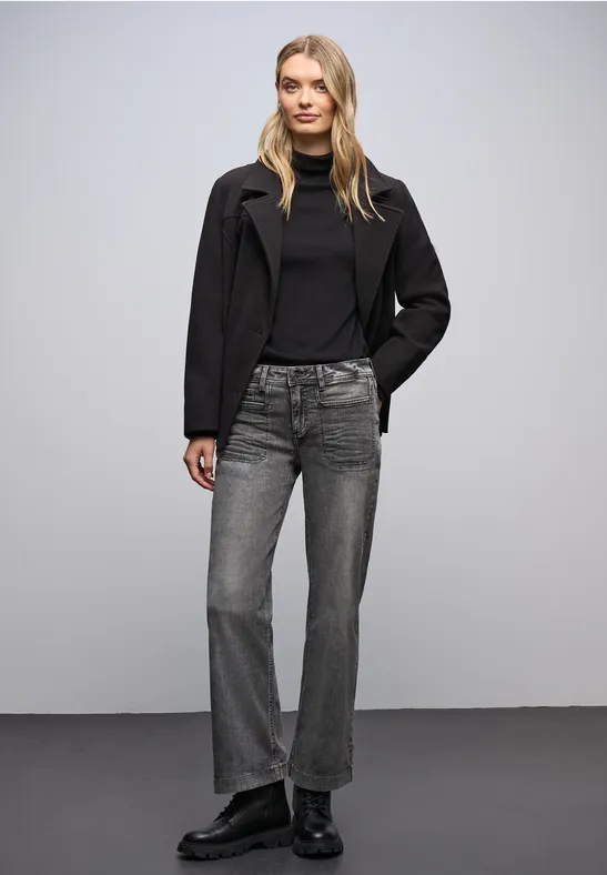 Wide Legs Jeans mid grey washed