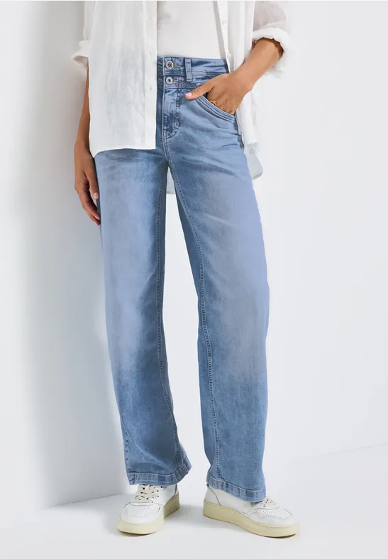 Wide Leg Jeans Light blue washed
