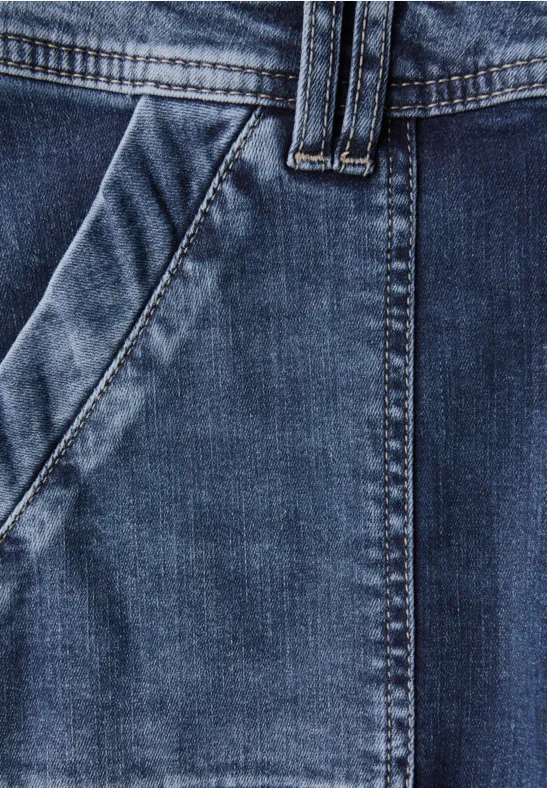 Cargo Jeans im Loose Fit dark blue authentic washed