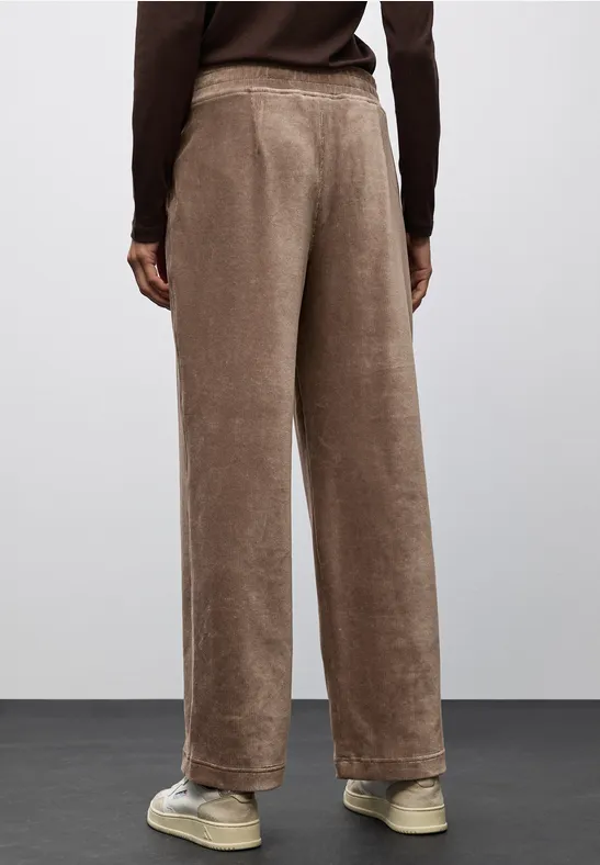 Straight Leg Cordhose silk brown