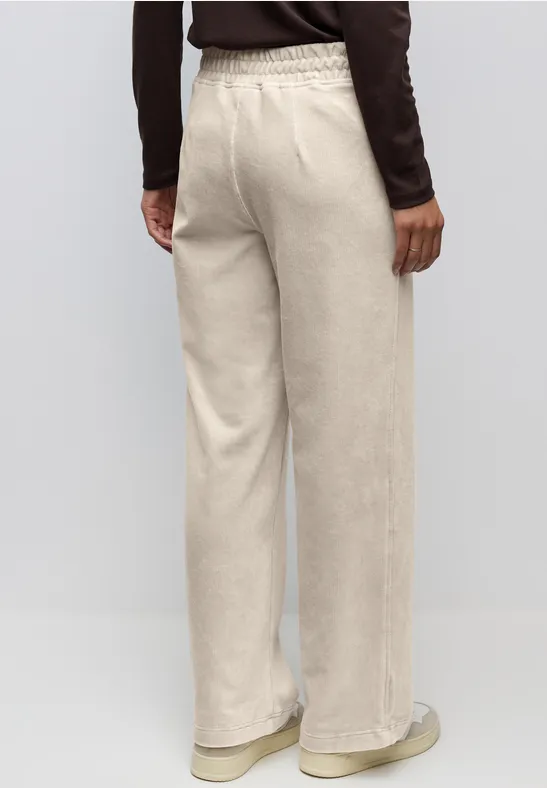 Straight Leg Cordhose malted beige