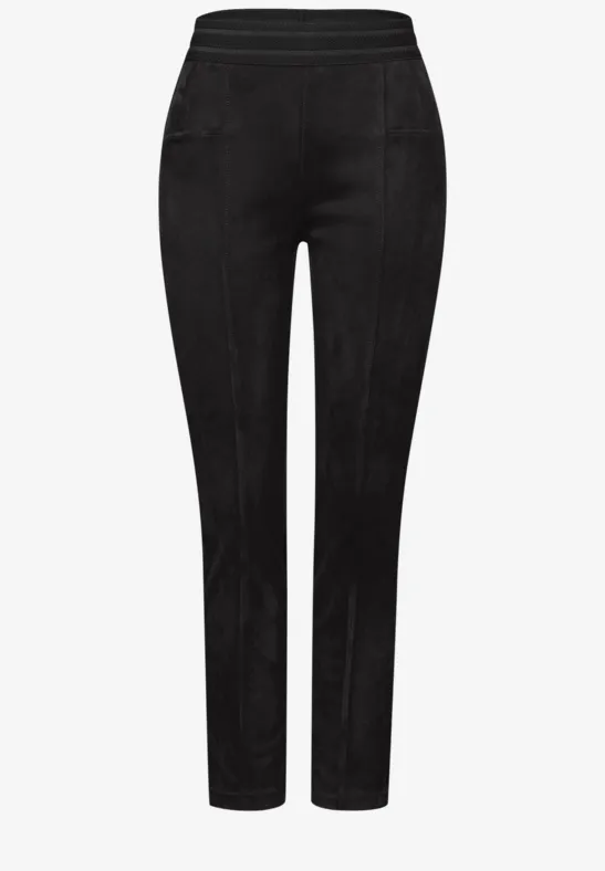 Velours Hose Black