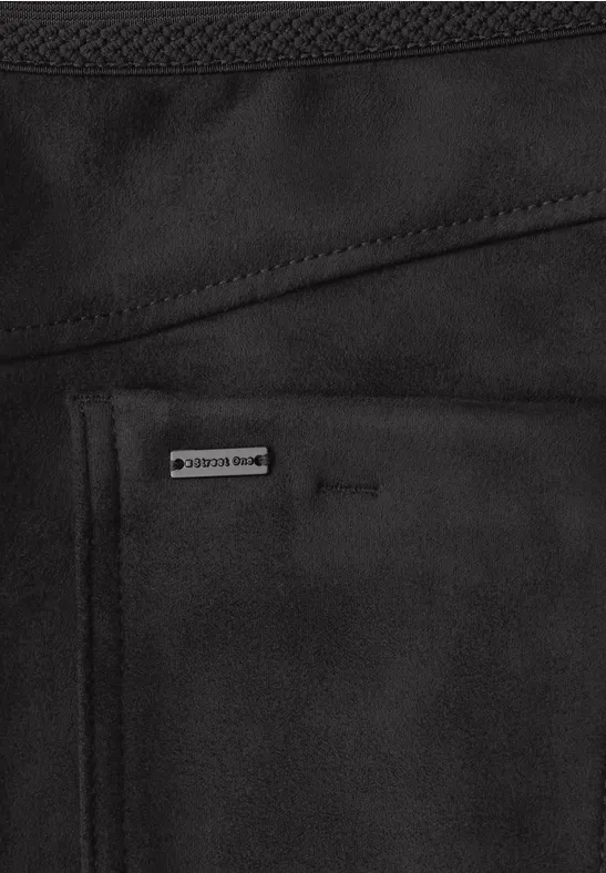 Velours Hose Black