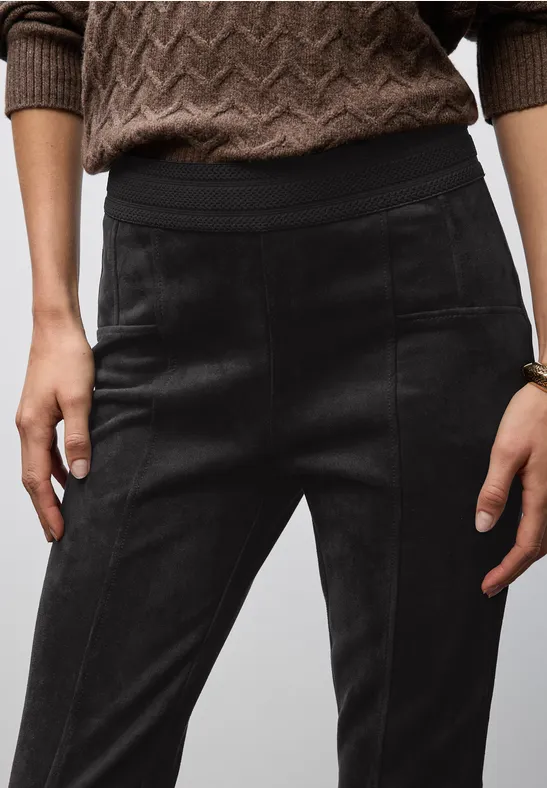 Velours Hose Black