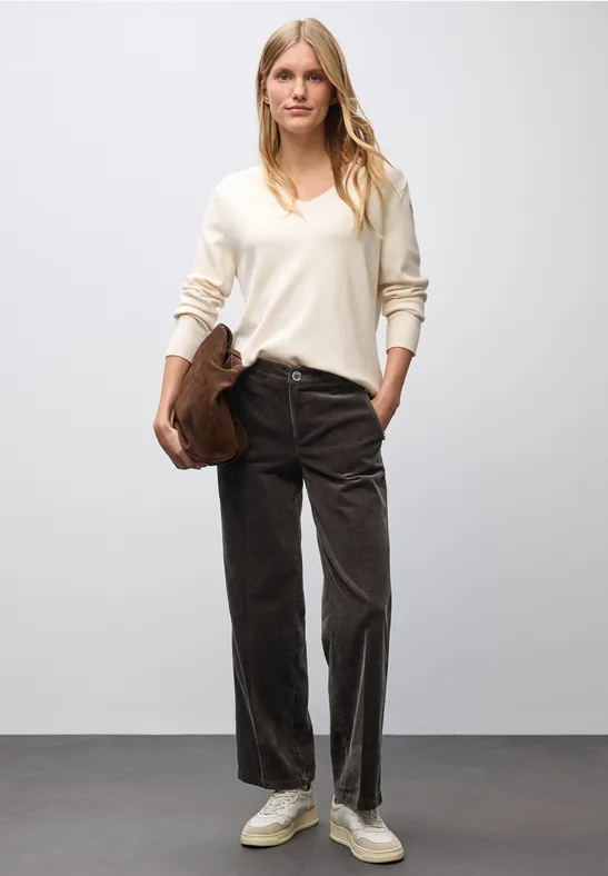 Straight Leg Cordhose darkest brown