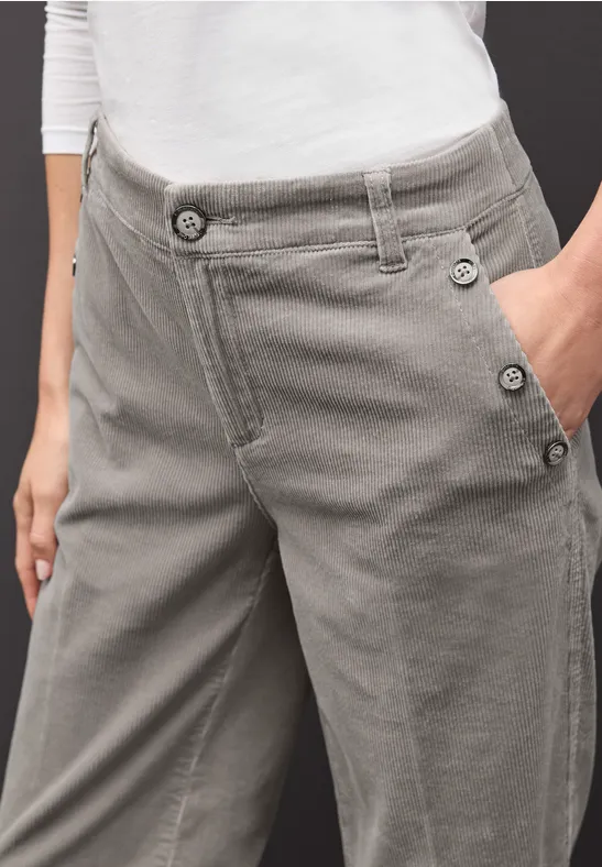 Straight Leg Cordhose cinder grey