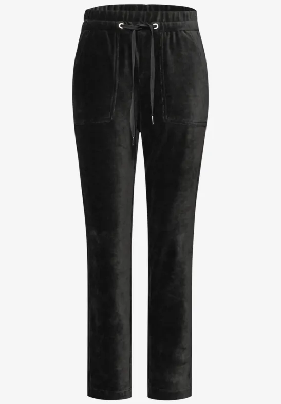 Loose Fit corduroy broek Black