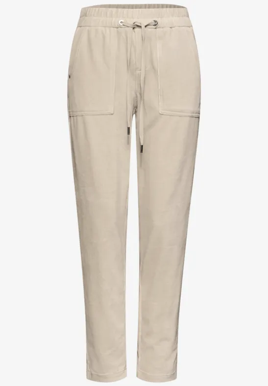 Loose Fit corduroy broek malted beige