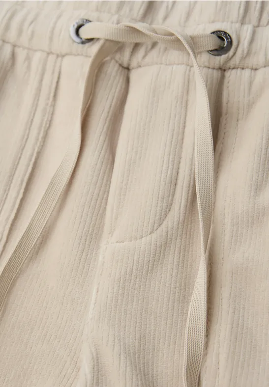 Loose Fit corduroy broek malted beige