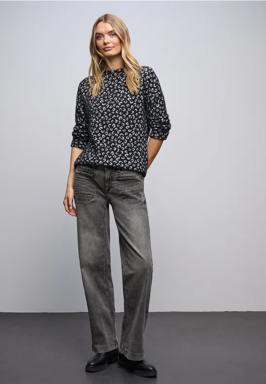 Wide Leg Jeans mid grey washed