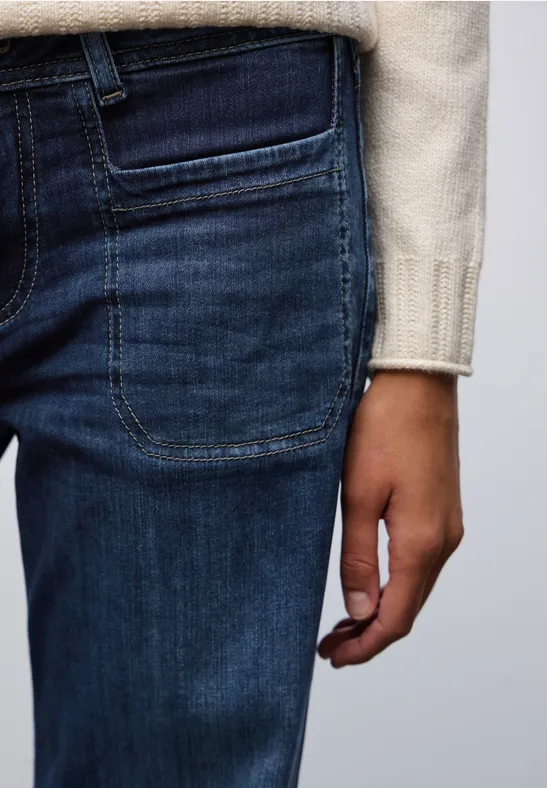 Wide Leg Jeans indigo washed
