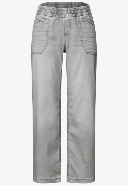 Jeans Culotte Light Grey Random Washed
