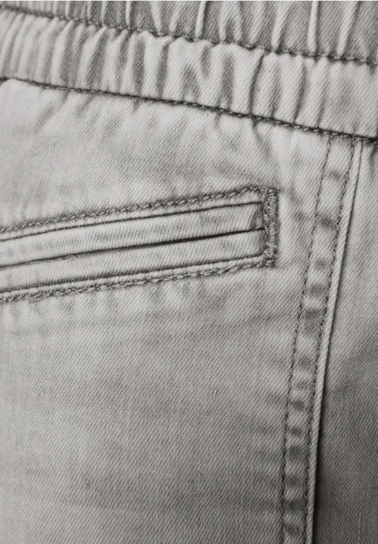 Jeans Culotte Light Grey Random Washed