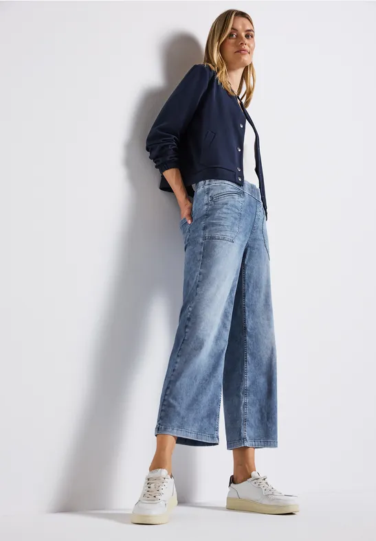 Jeans Culotte Medium Blue Wash