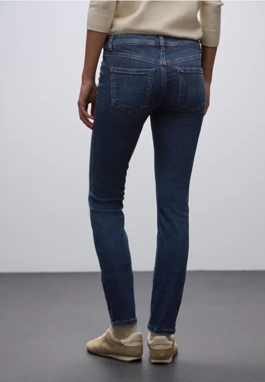 Slim Fit jeans dark blue soft wash
